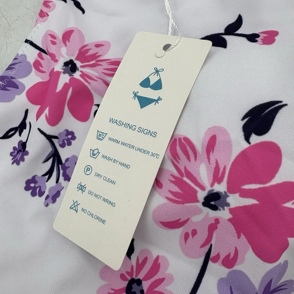 Beachsissi Swimsuit‎ Top Womens Size L Large Bathing Suit Floral Beach Summer